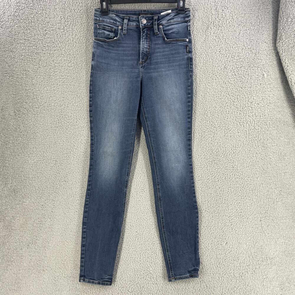 Silver Jeans Co Jeans Womens 27 x29 Blue Avery Skinny Mid Rise Stretch Denim - Picture 6 of 12